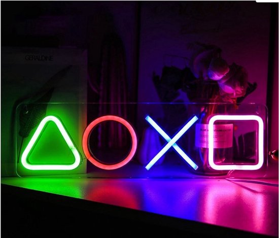 Dicadore - Neon Lamp - Game Controller Buttons Playstation - Incl ...