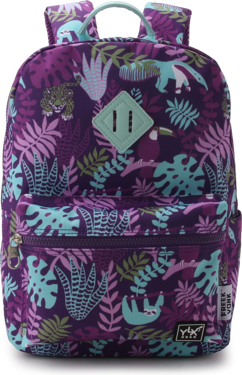 YLX Gear - Oriole Rugzak Pansy & Tropical Birds X Freek Vonk - Pansy en tropical birds - Paars, Roze, Aqua