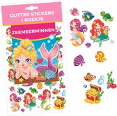 Feuille d'autocollants Sirènes + Livret pour coller les Autocollants - Autocollants Glitter Sirènes - Autocollants Enfants - Autocollants pour Enfants - Cadeau chaussure - Sinterklaas - Artisanat Filles - Autocollants Filles - Autocollants Glitter