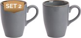 Palmer - Beker - Mok - Antigo - 30 cl - Blauw/Grijs - Porselein - Koffiekopjes - 2 stuks