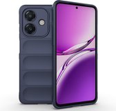 MobyDefend Hoesje - Geschikt voor Oppo A60 5G / Oppo A40 / Oppo A40m - TPU Gripcase - Blauw