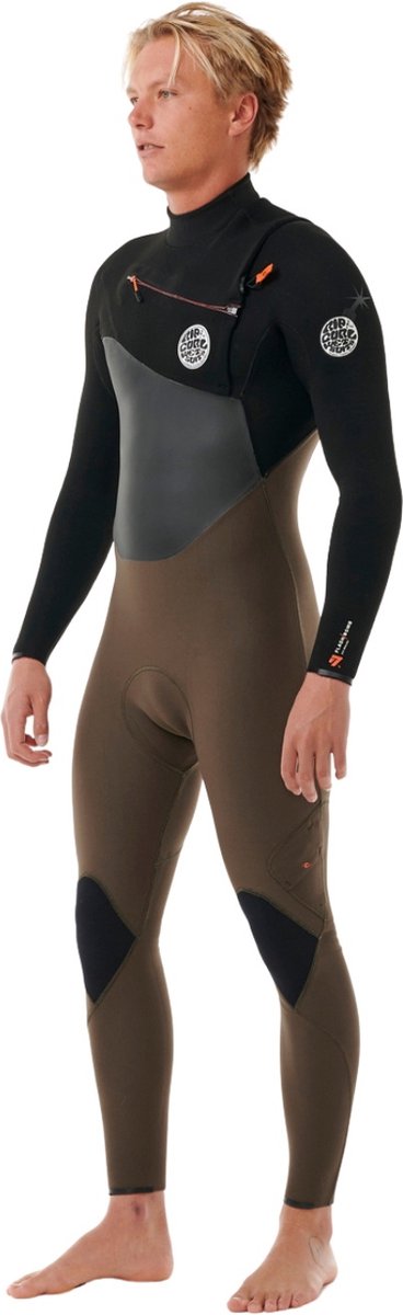2025 Rip Curl Heren Flashbomb 4/3mm Borst Ritssluiting Wetsuit