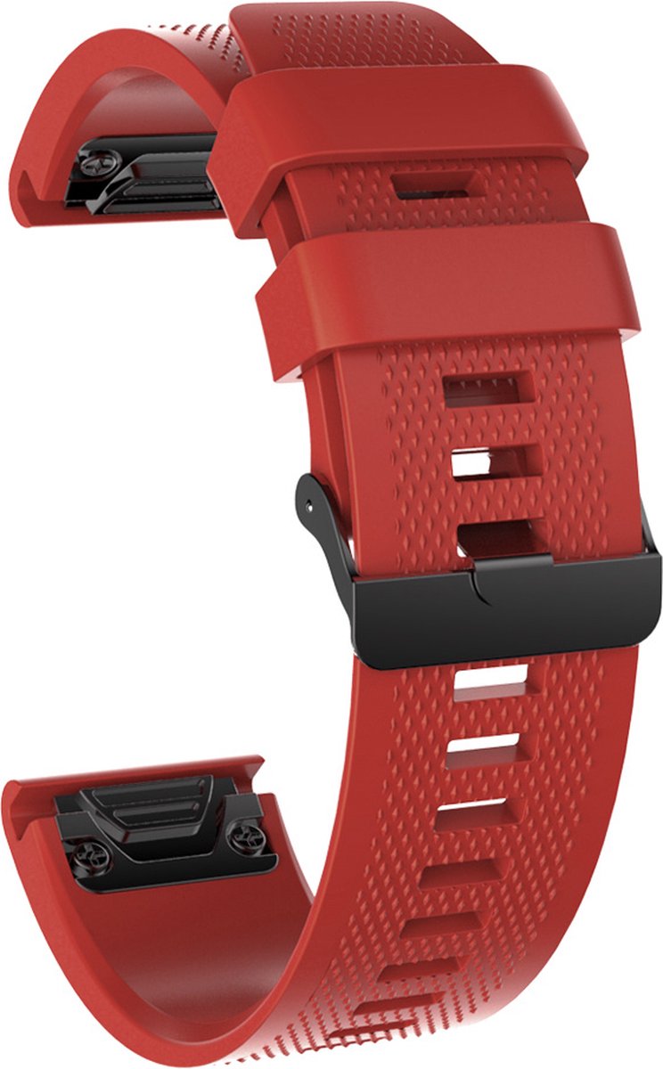 Strap-it Quickfit 26mm siliconen bandje - geschikt voor de Coros Vertix 2 / Vertix 2s (rood)