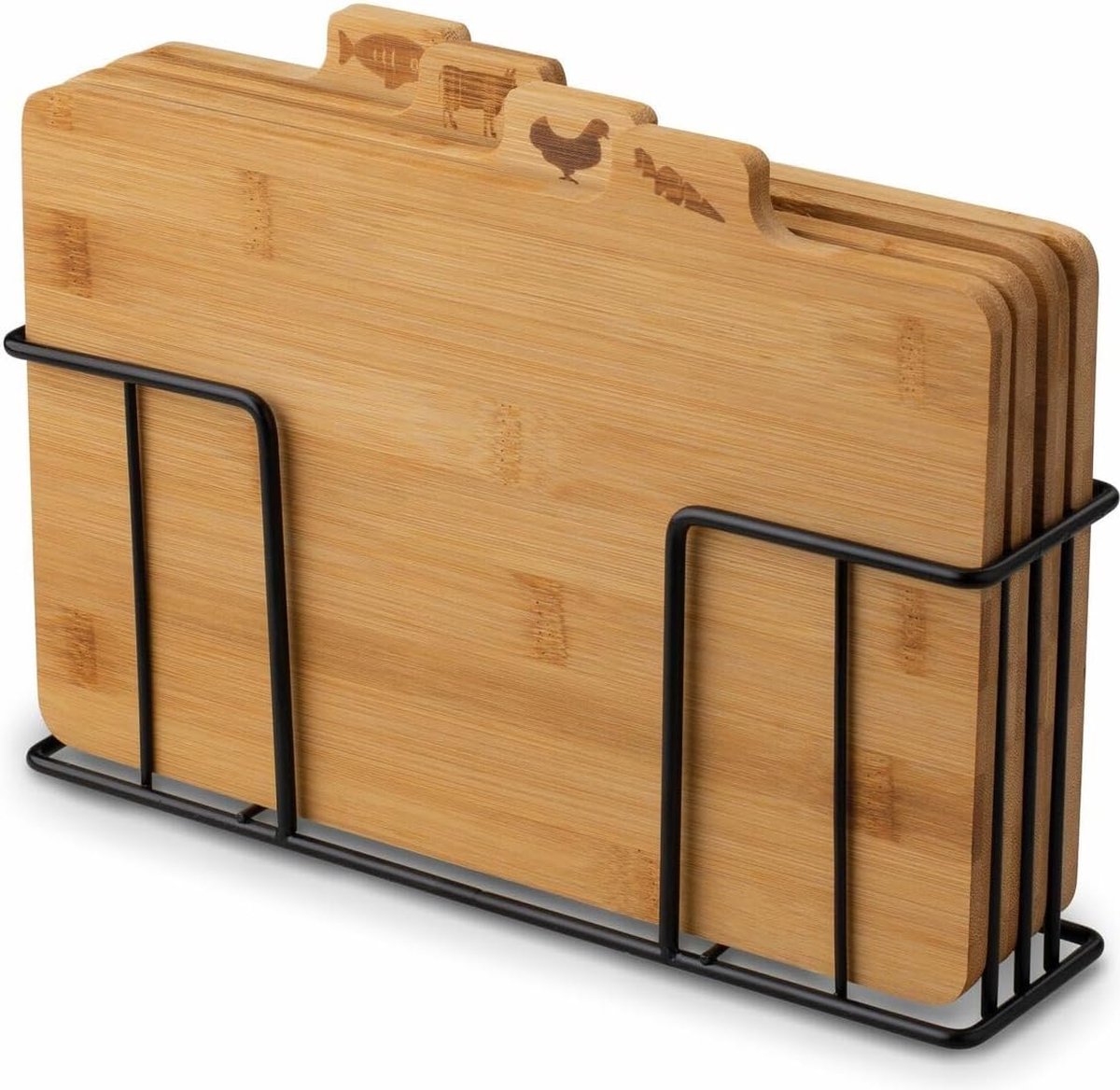 Lexium Snijplankenset met Houder - Snijplanken - Snijplankenset - Snijplanken Set met Houder