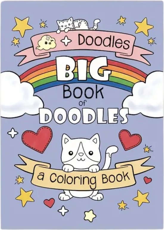 Kleurboek Doodles – Big Book of Doodles – Doodle Kleurplaten – Vrolijke Lieve Kleine Tekeningen – Schattige Illustraties – Doodle Designs – A4 – 32 Tekeningen