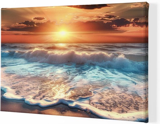 Peinture sur toile - Paysages - Coucher de soleil - 150x100x2 cm