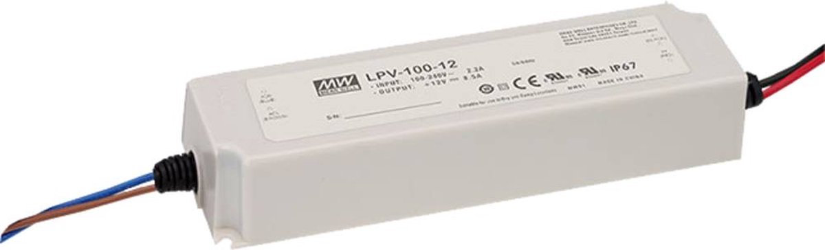 Mean Well LPV-100-5 LED-transformator Constante spanning 60 W 0 - 12 A 5 V/DC Niet dimbaar, PFC-schakeling, Overbelasti