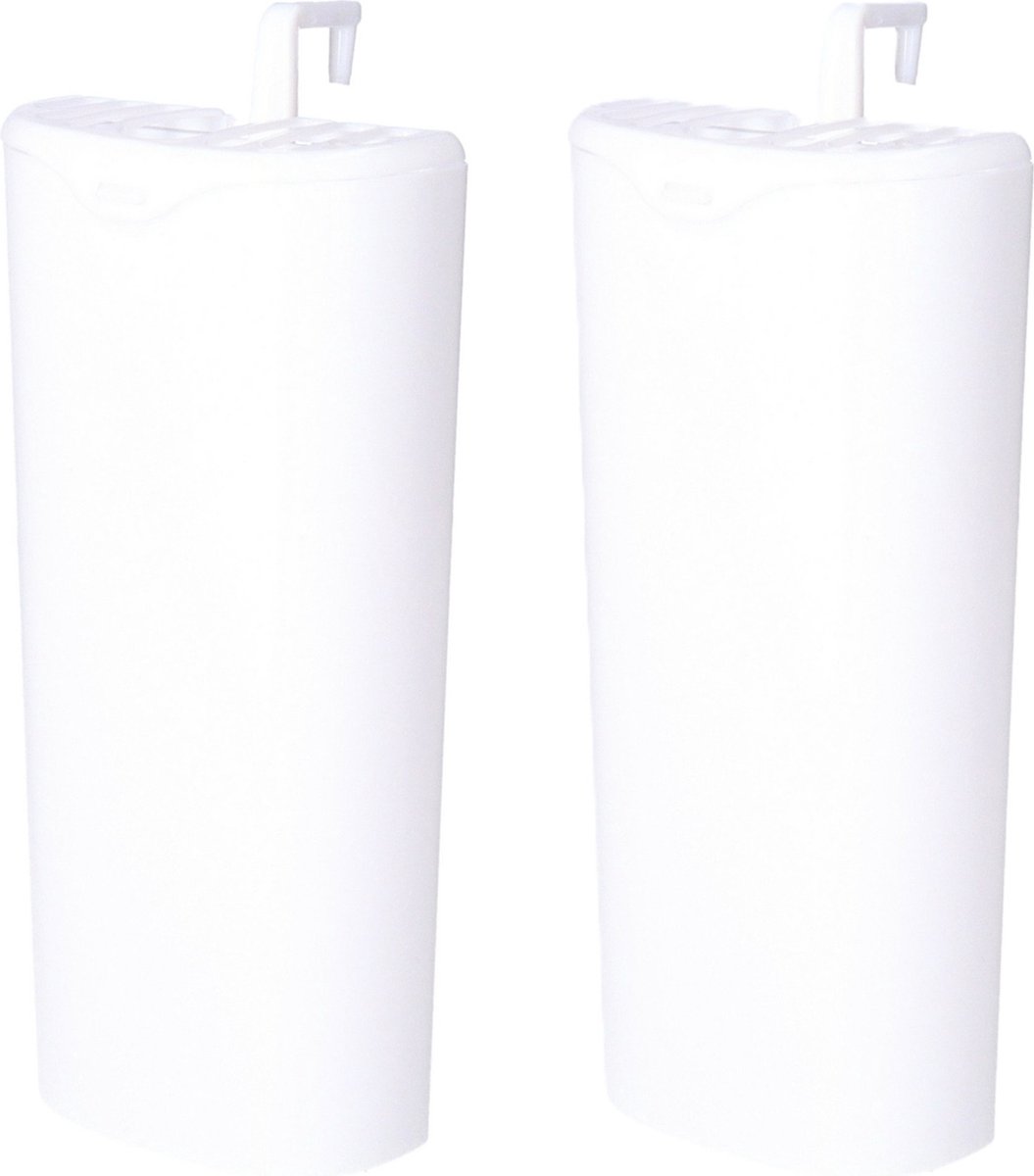 Gondol Radiatorbak luchtbevochtiger - 2x - waterverdamper - wit - kunststof - 22 x 9 cm