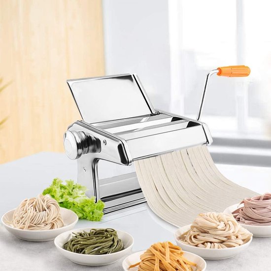 Imperia Titania Pasta Maker- Machine is 100% Made in Italy- Heavy Duty Steel Construction, Manual Roller with Wooden Handle- Cutter for Lasagna, Fettuccine & More- Make Fresh Homemade Italian Noodles Imperia Titania Pasta Maker- Machine is 100% Made in Italy- Heavy Duty Steel Construction, Manual Roller with Wooden Handle- Cutter for Lasagna, Fettuccine & More- Make Fresh Homemade Italian Noodles