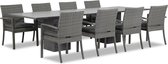 Domani Solarino/Graniet 300 cm dining tuinset 9-delig stapelbaar
