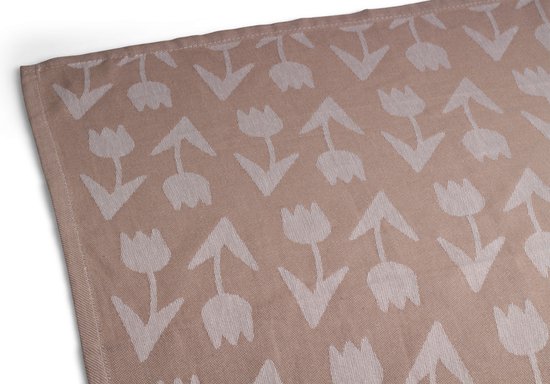 Torchons de Luxe - 6 pièces - motif tulp - sable - 60x65cm
