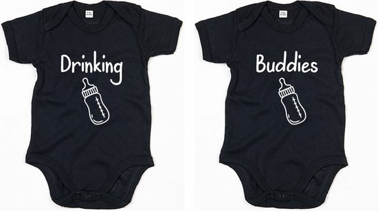 Barboteuses - Drinking Buddies - Zwart- 0 mois