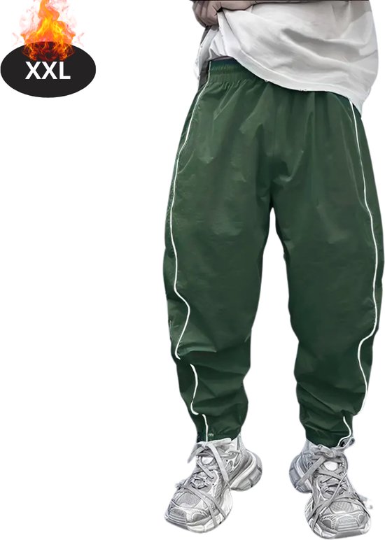Nivard Trainingsbroek Heren - Sportbroek - Trainingsbroek Lang - Trainingspak - Sportkleding - Legergroen - XXL