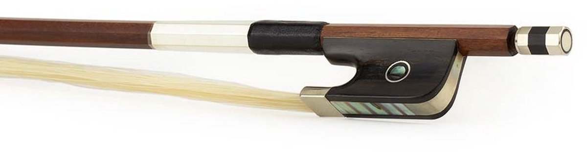 ELS BA-50/12 strijkstok altviool,1/2, pernambuk, achthoekige stok, ebben slof, parijs oog, nikkelen montuur