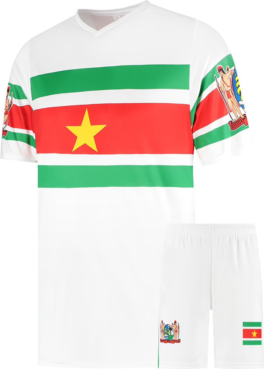 Suriname Voetbaltenue - Voetbal Tenue Kinderen - Shirt en Broekje - Jongens en Meisjes - Volwassenen - Heren en Dames - Maat L