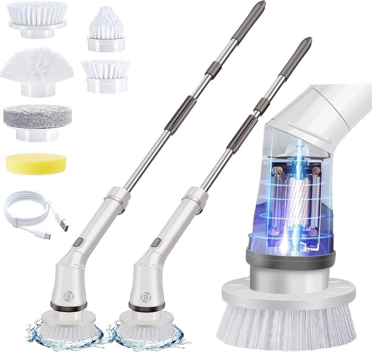 Goedkoopste Equivera Elektrische Spinschrobber- Spinning Schrobber - Elektrische Spin Schrobber - Draaiende Schrobber - Elektrische Schrobber - Schrobmachine - Poetsmachine - Schrobber - Elektrische Schrobborstel - Scrubber - Boenmachine - Spinscrubber - Elektri