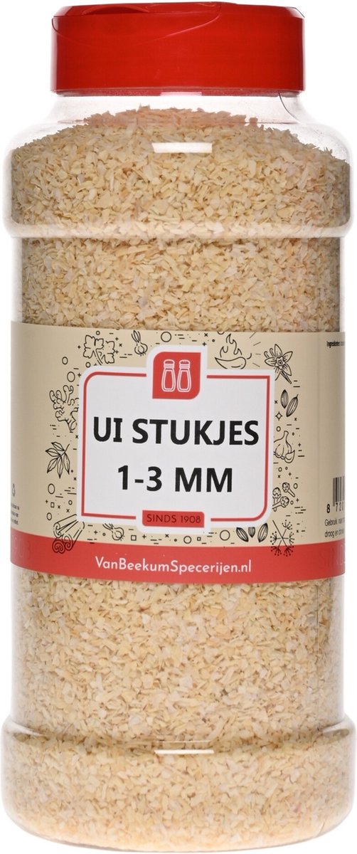 Goedkoopste Van Beekum Specerijen - Ui Stukjes 1-3 mm - Strooibus 400 gram