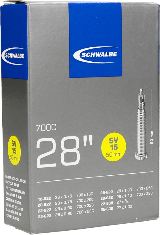 Schwalbe - Binnenband Fiets - Frans Ventiel - 28 x 3/4 - 7/8 - 1 - 11/16 van Schwalbe — afbeelding 2