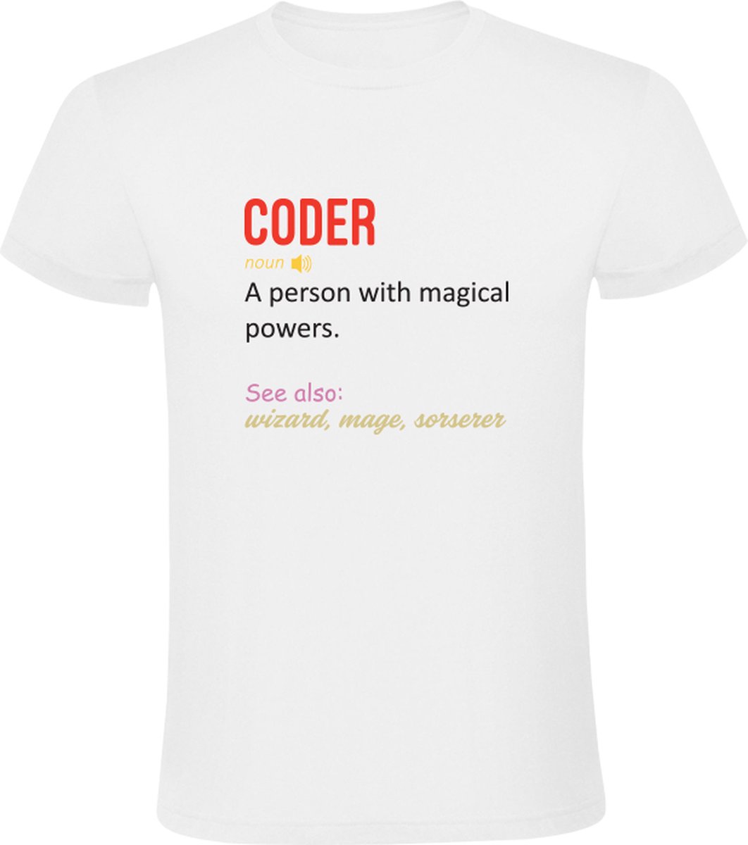 Coder Programmeur Heren T-shirt - Software developer - Ontwikkelaar - Nerd