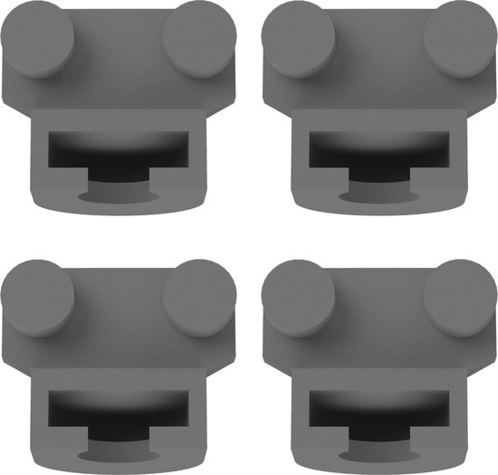 Lot De 4 Fixations De Rechange Pour Tringle à Rideaux IKEA KVARTAL - Gris - Pièces Compatibles Par ULEIVA