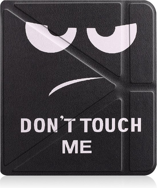 e-Reader Hoesje Origami Book Case met Wake/Sleep-functie - Kobo Libra Colour Hoesje - Don't Touch van iMoshion — afbeelding 3