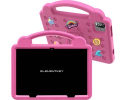 Elementkey Ai-Tab10 MAX - Android 12 Tablet - 192GB Opslag - 6GB Ram Kindvriendelijk, Krachtig - WiFi 6 en IPS-scherm - Stootbestendig - Roze
