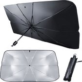 Zonnescherm Auto Voorruit Paraplu-Type – standaard (140x80 cm) Handig zonnescherm dat aan de binnenzijde van de voorruit wordt bevestigd. Reflecteert zonlicht en houdt de auto koeler bij parkeren. Bescherm het interieur tegen UV-straling