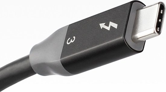 Câble USB-C vers USB-C Thunderbolt 3 - 100W 5A - USB 4 - 60 CM - 40Gbps - chargeur et câble de données - convient entre autres Téléphone et ordinateur portable - noir