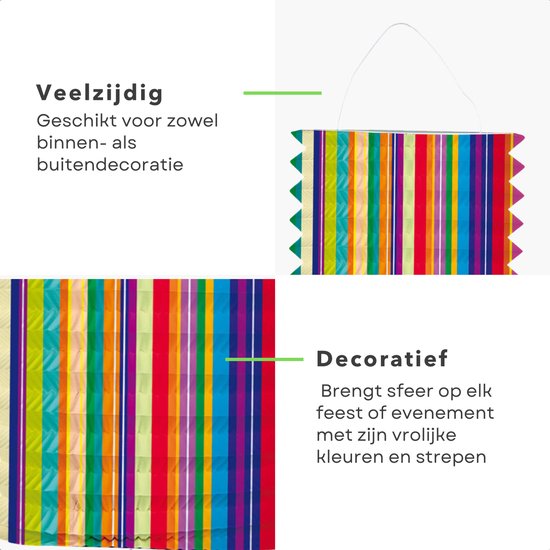 Treklampion Papier 16 cm - Sint Maarten Lampion - 11 november - Kleurrijke Strepen - Inclusief EBOOK — afbeelding 4