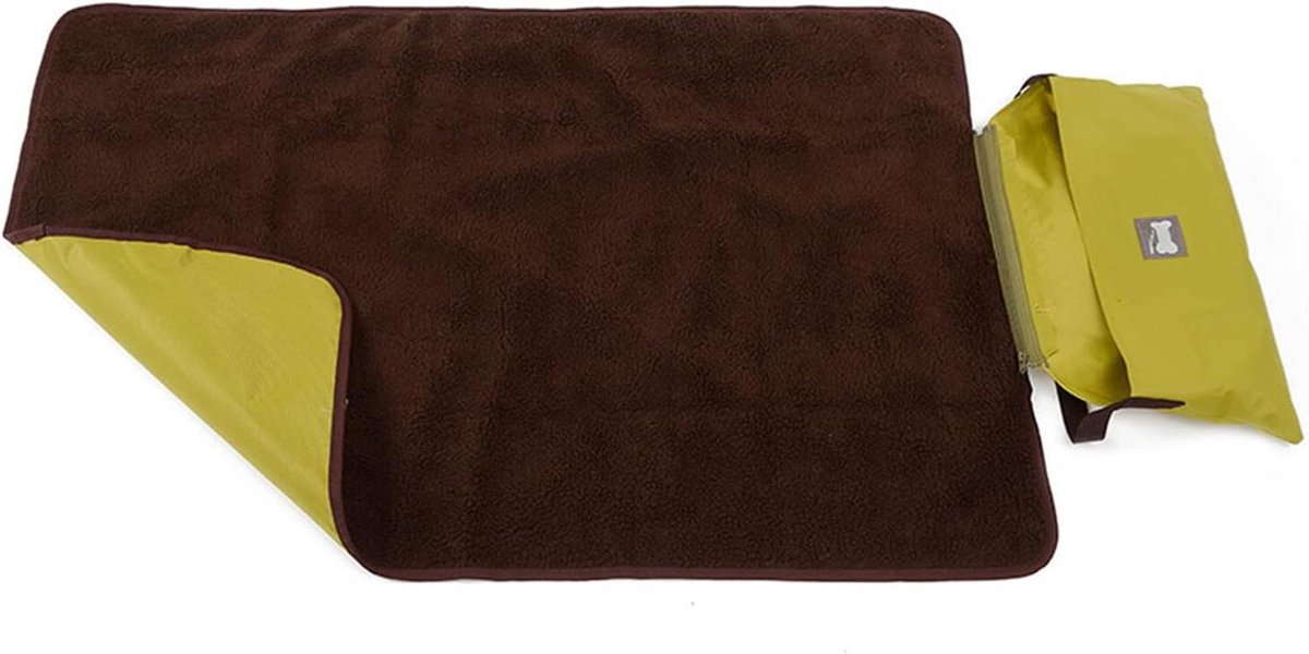 Waterproof Dog Mat for Camping Travel - Portable Fleece Lined Sleep Pad for Small Medium Large Dogs
