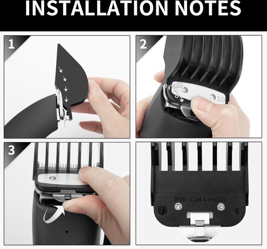 Hand Clipper Comb 10pcs Guide Combs for Clippers - Wet Dry Dual-Use Clipper Guards ...