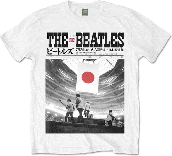 The Beatles - Live At The Budokan Heren T-shirt - XL - Wit