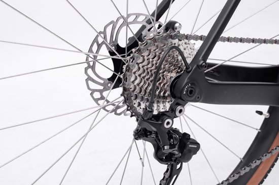 Rinos Sandman 6 Gravel Bike - carbonframe,, GRX600 22 versnellingen, hydraulische schijfremmen, lichtgewicht, allround fiets voor elk terrein, Zwart Groen 56 van Rinos — afbeelding 3