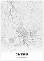 Deventer plattegrond - A2 poster - Tekening stijl