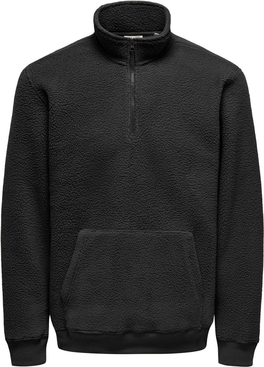 ONLY&SONS - ONSEMILIO REG TEDDY HALF ZIP SWEAT VD - Heren - Sweaters