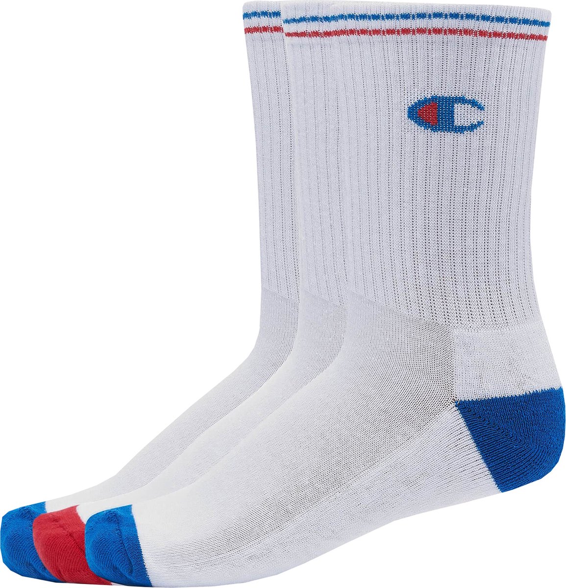 3 paar Champion crew sokken 46 unisex tennissokken C20013 Wit