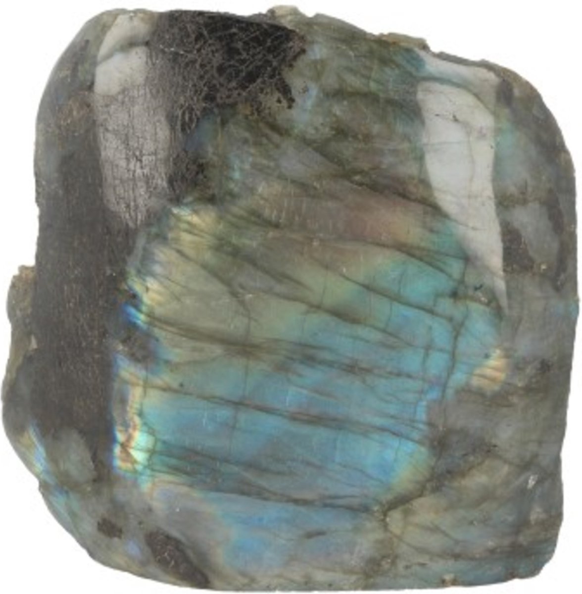 Ruben Robijn Labradoriet half gepolijst stuk 350-500 gram Groen