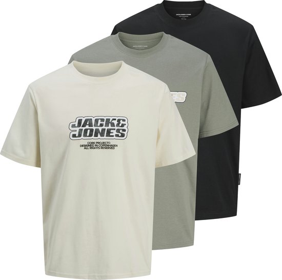 JACK & JONES Jcolido T-Shirt Uomo Manica Corta Girocollo - Cotone Brandizzato - Must Have Estate