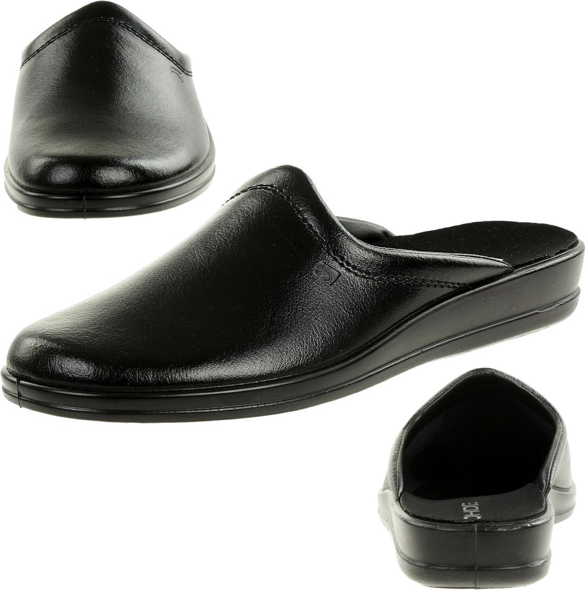 Rohde 1552 90 Pantoffels Zwart Leer Heren | Bestel online