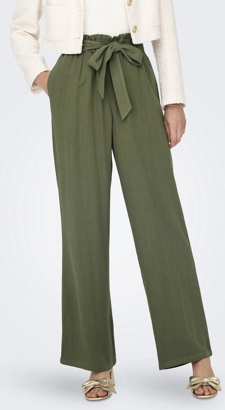 ONLY - ONLSIESTA HW PB BELT LINEN BL PANT PNT - Femme - Leggings