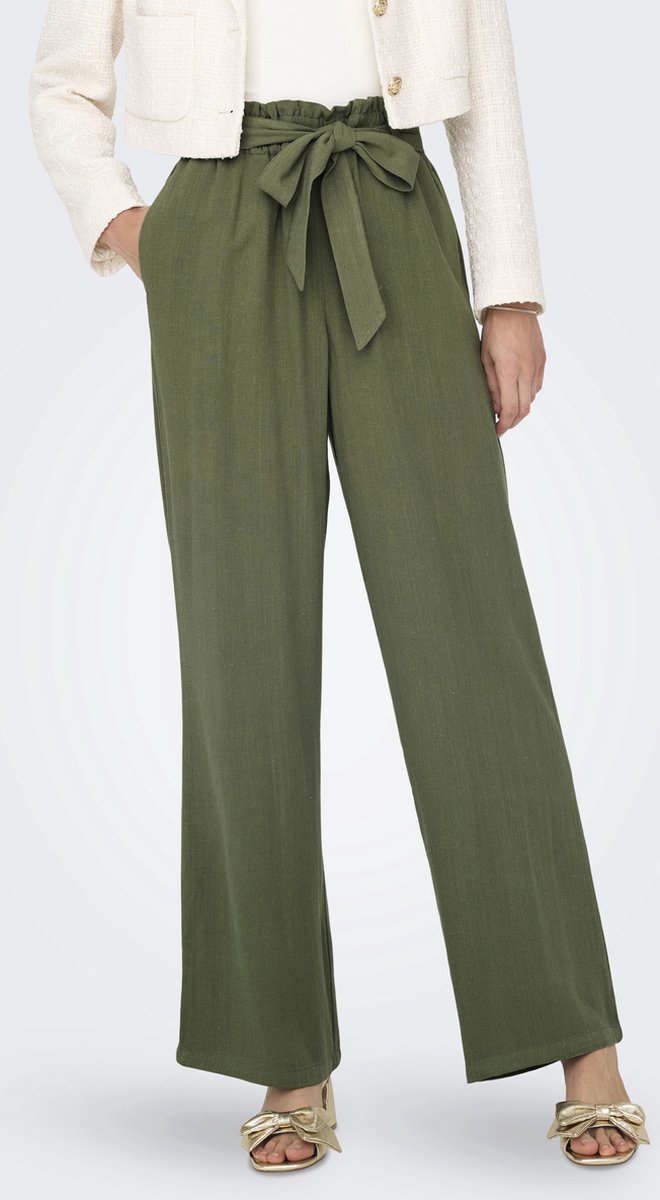 ONLY - ONLSIESTA HW PB BELT LINEN BL PANT PNT - Dames - Leggings