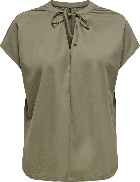 Only T-shirt Onljany S/s String Top Jrs 15351682 Walnut Dames Maat - S