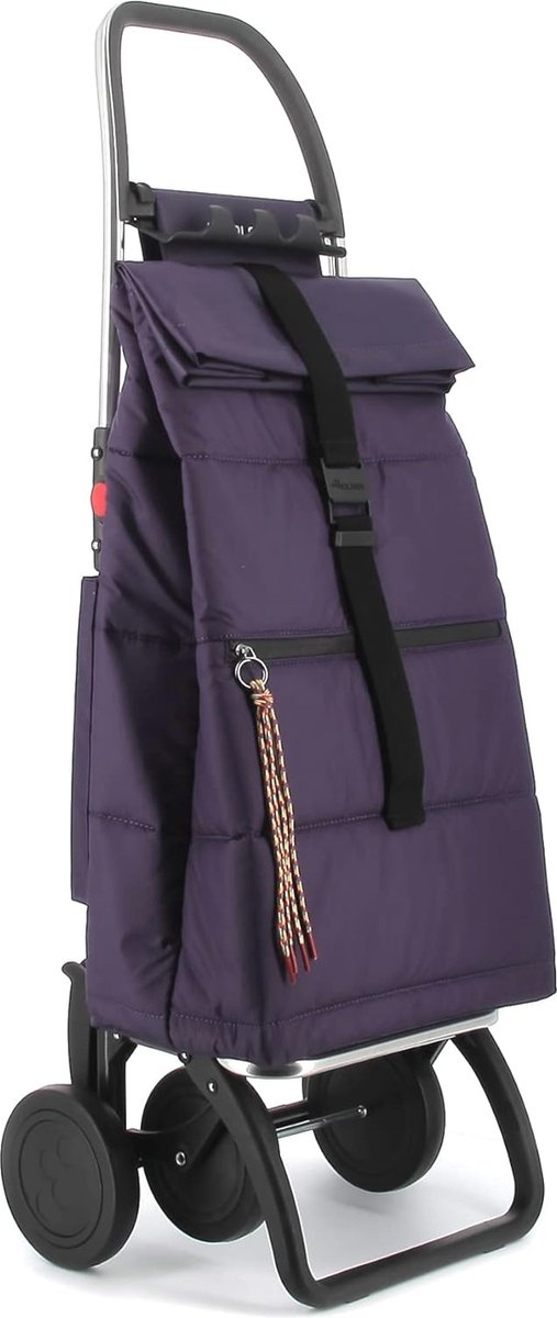 Opvouwbare Winkelwagentje met 4 Wielen - Blauw Rood - 43 Liter
