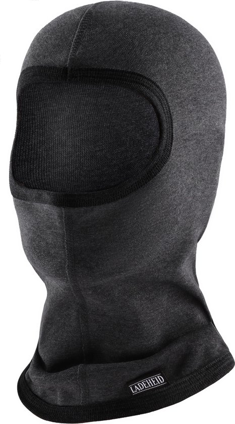 Ladeheid Balaclava Helmmuts - Winter Muts Face Mask - Katoen - LA-LA40-142-BA - Grafiet/Melange-2 - Eén maat voor iedereen