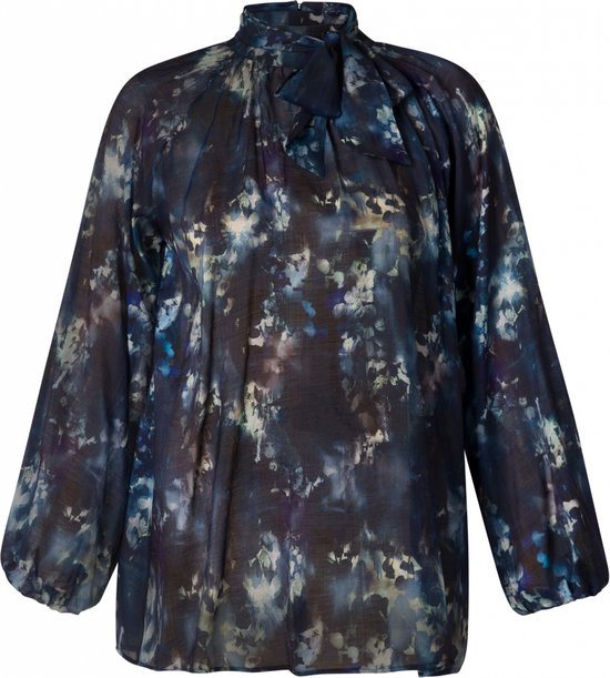 YESTA Trisha Tunics - Dark Blue/Multi-col - maat 2(50)