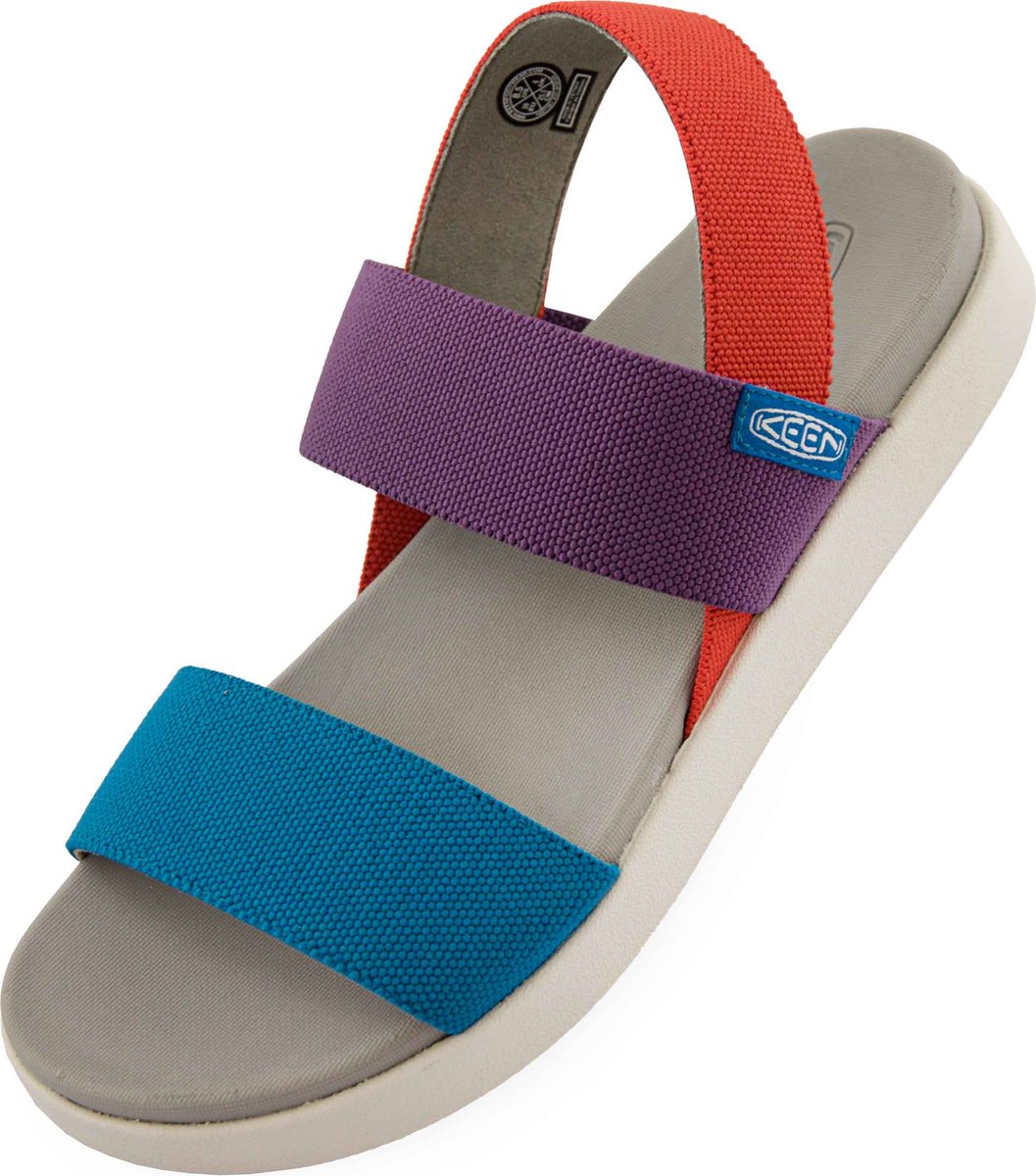 Keen Wmns Elle Backstrap Charisma Red Clay Fjord Blue