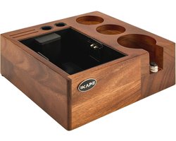 Espresso Knock Box 58 mm - Koffie Organizer voor Portafilter & Puck Screen - Natuurlijke Walnoot