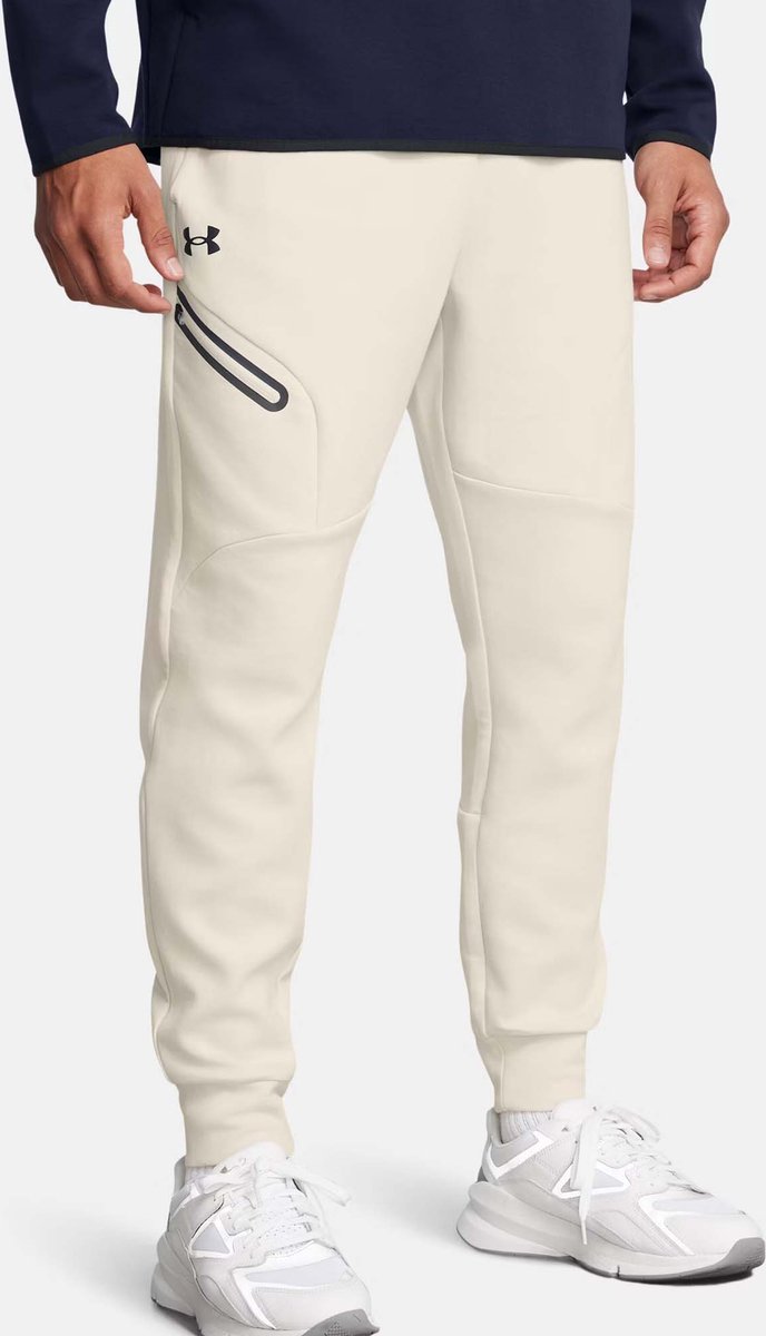 Under Armour Unstoppable Flc Jogger Summit white/black van Under Armour — afbeelding 4