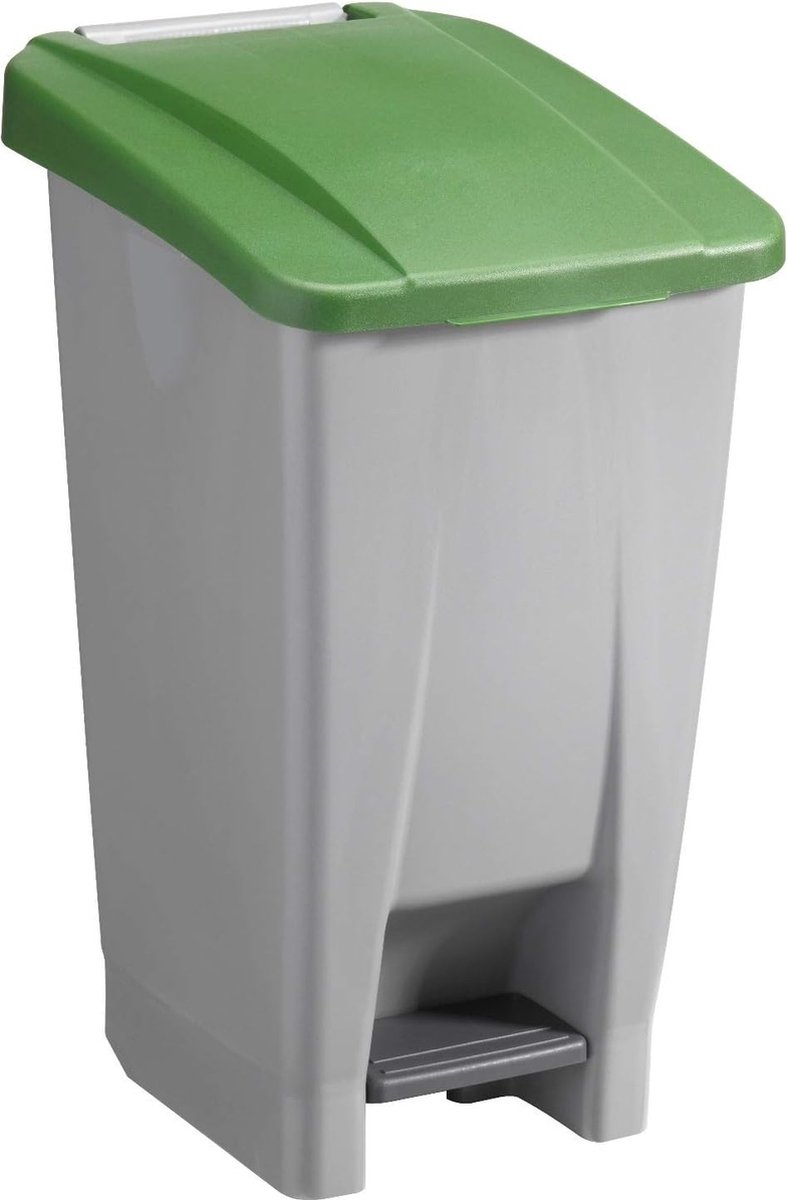 Goedkoopste Afvalemmer 60 liter met wielen en voetpedaal - 49 x 38 x 70 cm - ideaal voor afvalscheiding