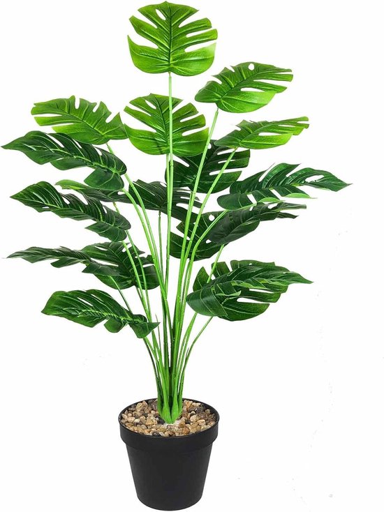 ZEEOZE Kunstmatige Paradijsvogelplant 200cm Grote Kunstmatige Planten Buiten Grote Nepplant met Witte Pot Nepplanten voor Binnen met 15 Bananenbladeren voor Decoratie Kantoor Thuis Slaapkamer